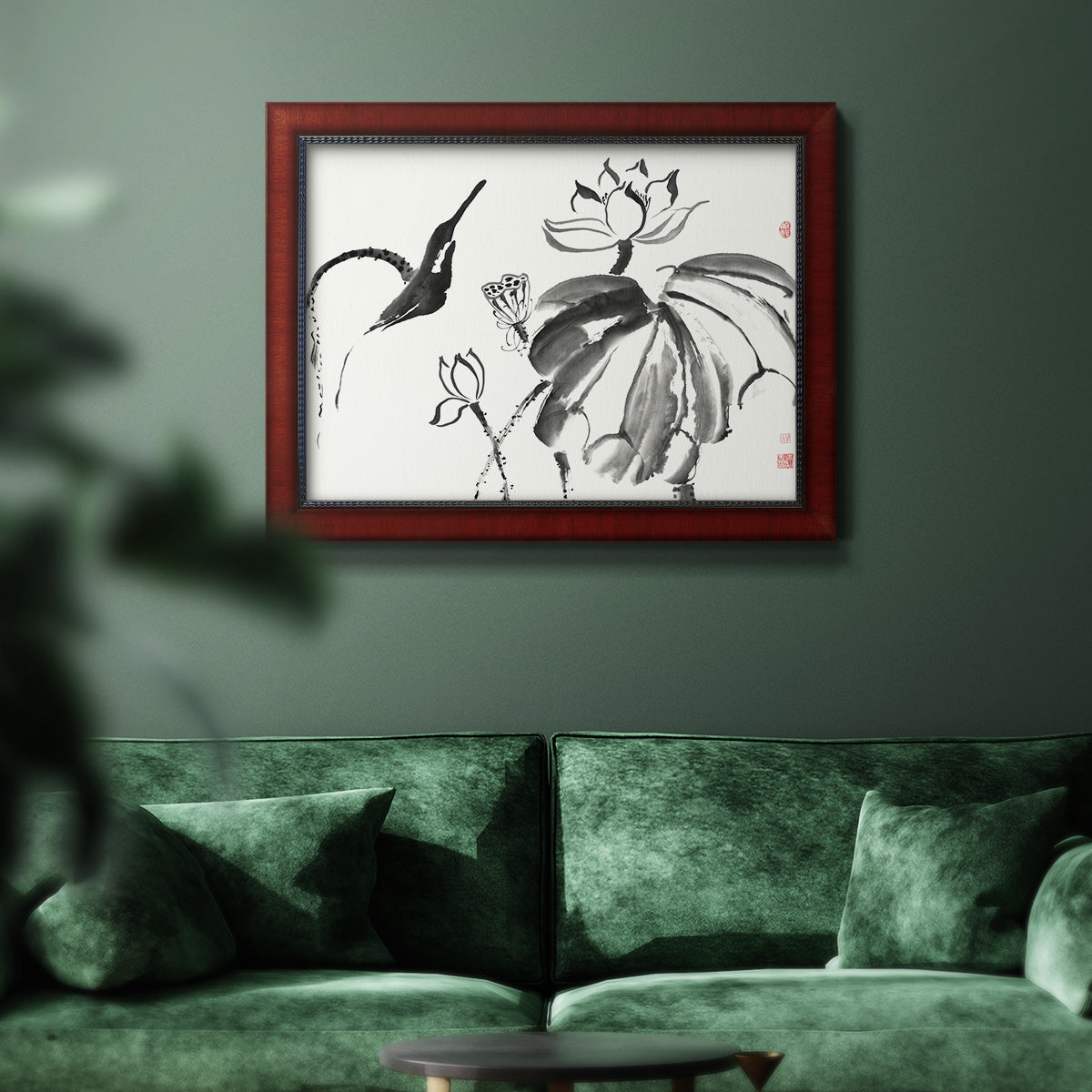Lotus Study I Premium Framed Canvas- Ready to Hang