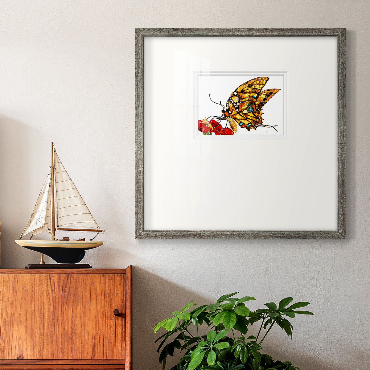 Wings II Premium Framed Print Double Matboard