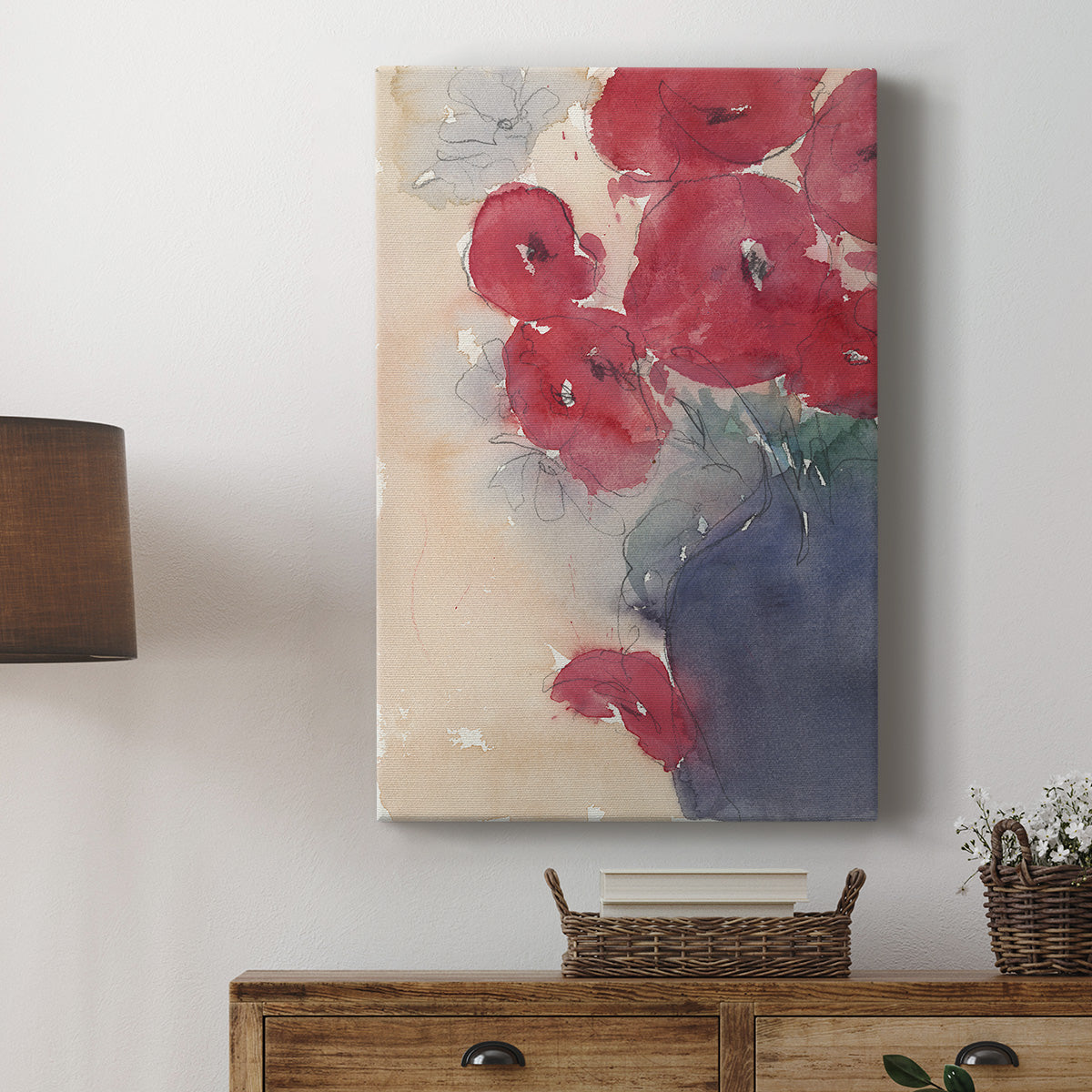 Pop of Red I Premium Gallery Wrapped Canvas - Ready to Hang