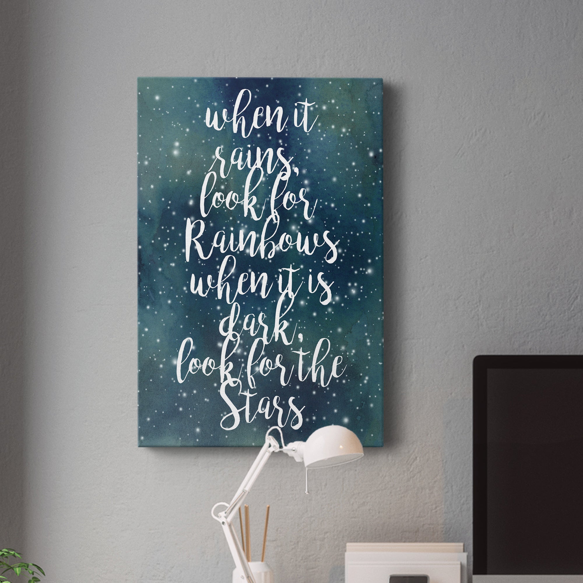 Galaxy Quote I Premium Gallery Wrapped Canvas - Ready to Hang