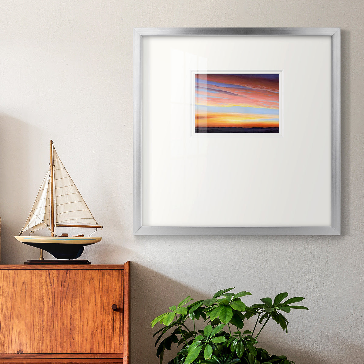 Ignited Dusk III Premium Framed Print Double Matboard