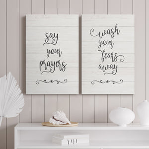 Say Your Prayers Premium Gallery Wrapped Canvas - Ready to Hang - Set of 2 - 8 x 12 Each