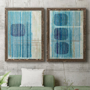 Blue Blue Horizon I - Premium Framed Canvas 2 Piece Set - Ready to Hang