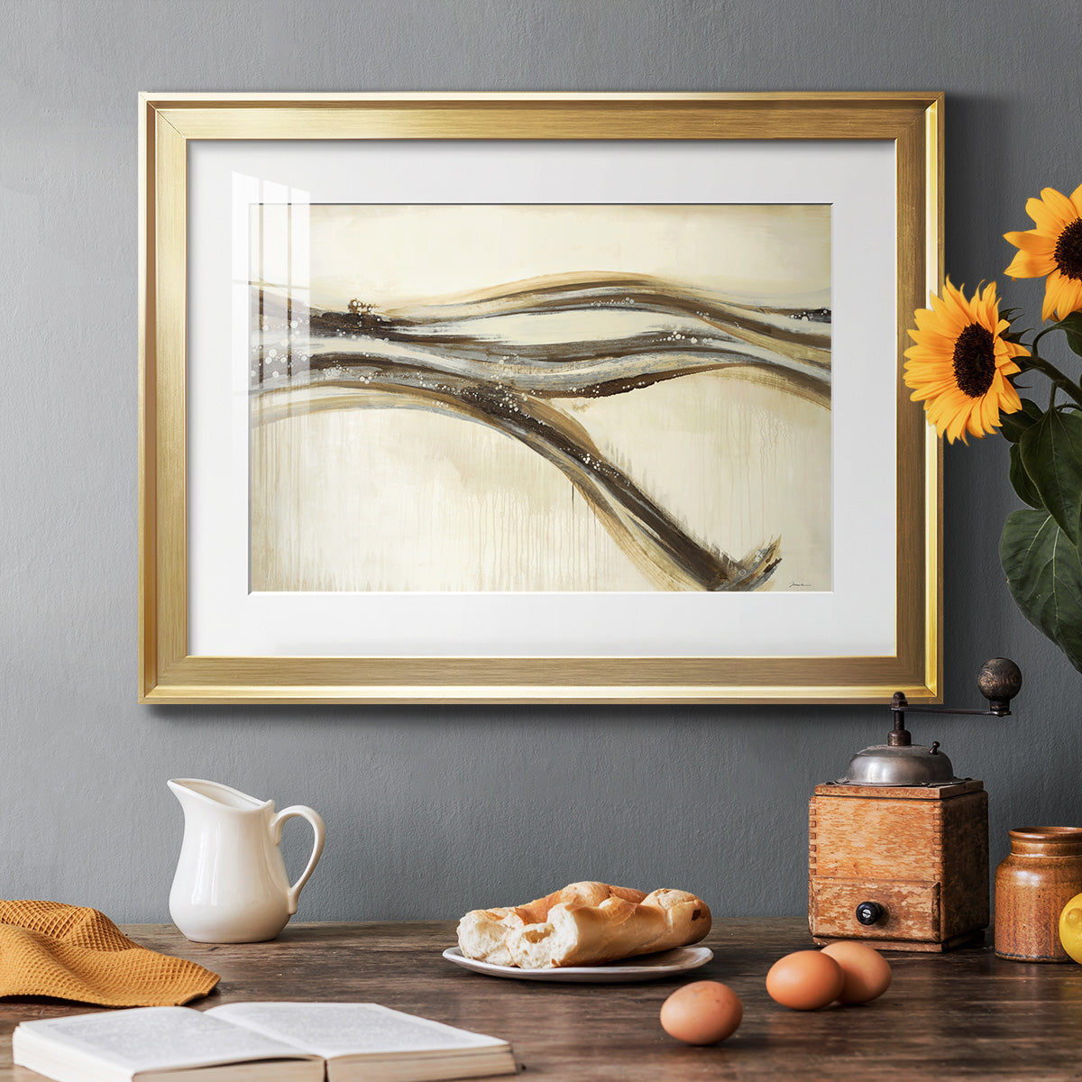 Catching a Metallic Wave Premium Framed Print - Ready to Hang