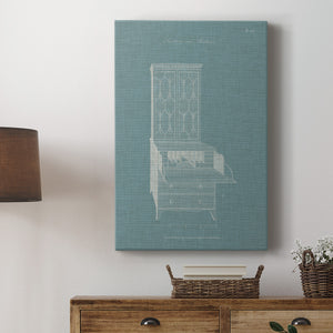 Hepplewhite Desk & Bookcase I - Canvas Art Print