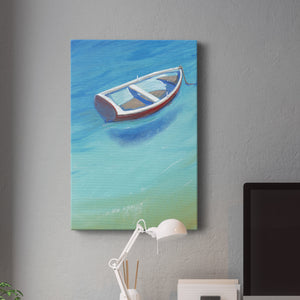 Anchored Dingy II Premium Gallery Wrapped Canvas - Ready to Hang