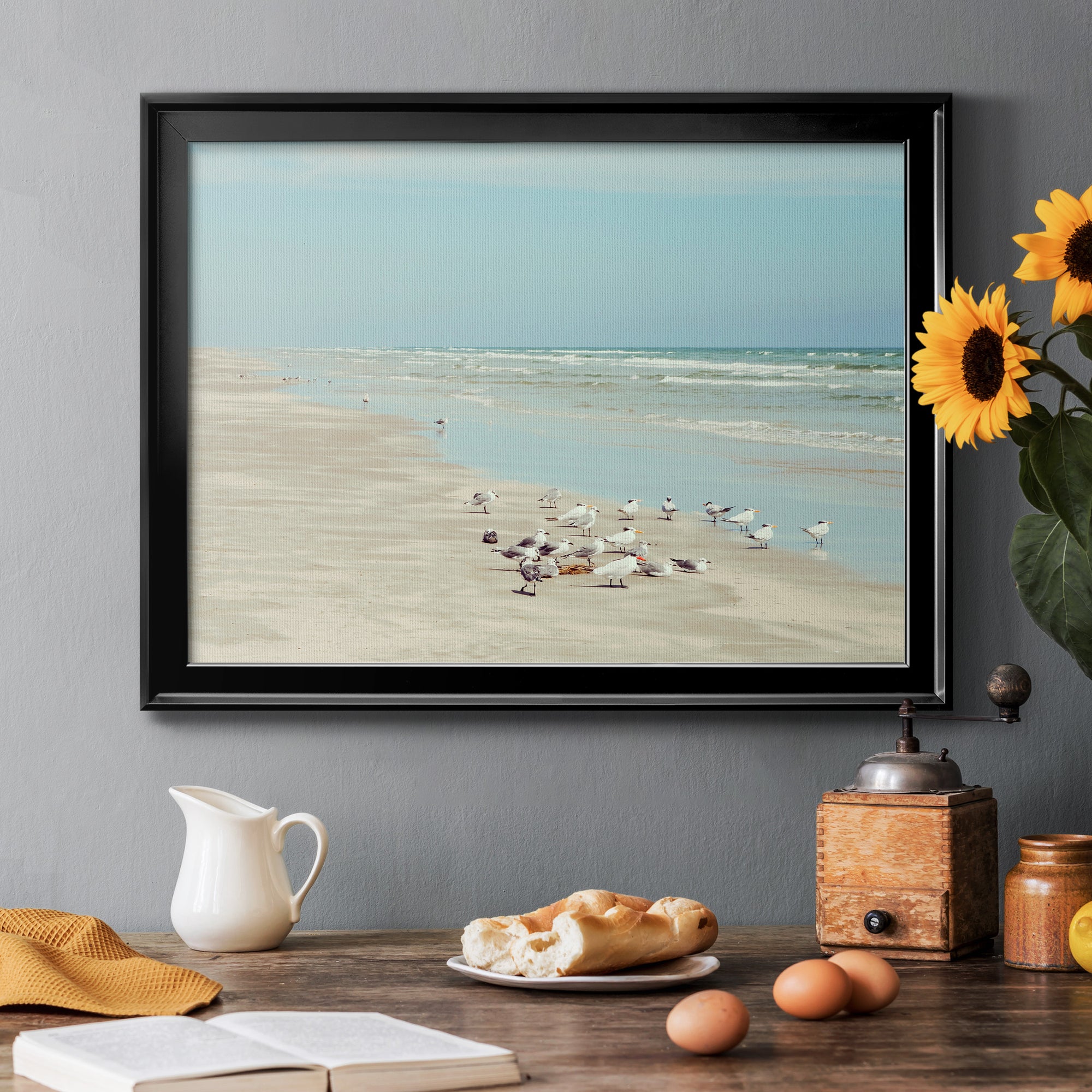 Padre Island Shore Birds Premium Classic Framed Canvas - Ready to Hang