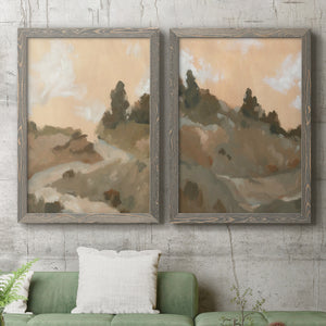 Hillside Walking Path I - Barnwood Framed Canvas Set