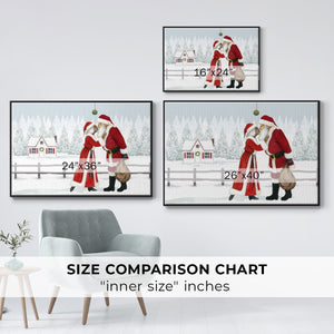 Christmas Love Collection A - Framed Gallery Wrapped Canvas in Floating Frame