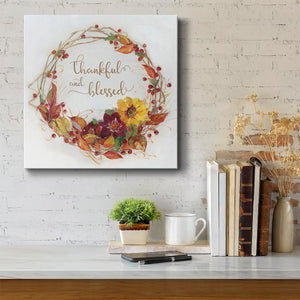 Thankful Wreath-Premium Gallery Wrapped Canvas - Ready to Hang