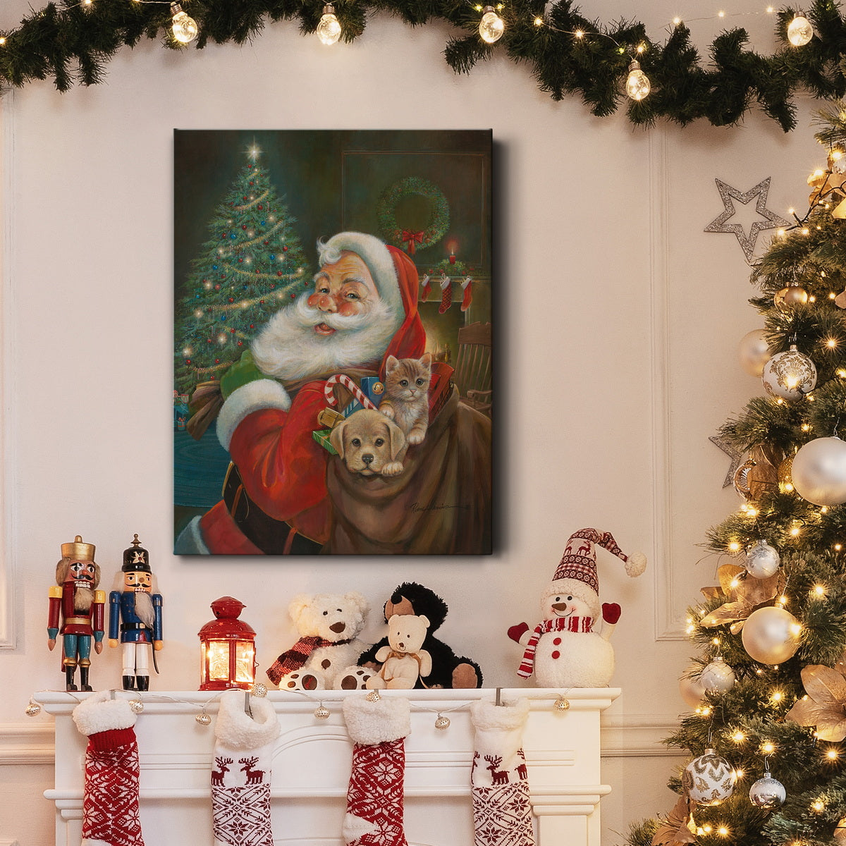 Santa Claus Premium Gallery Wrapped Canvas - Ready to Hang