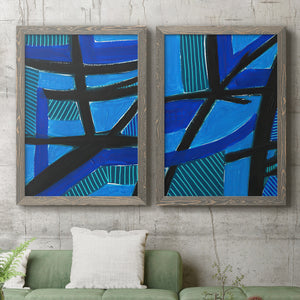Involved Blues I - Barnwood Framed Canvas Set