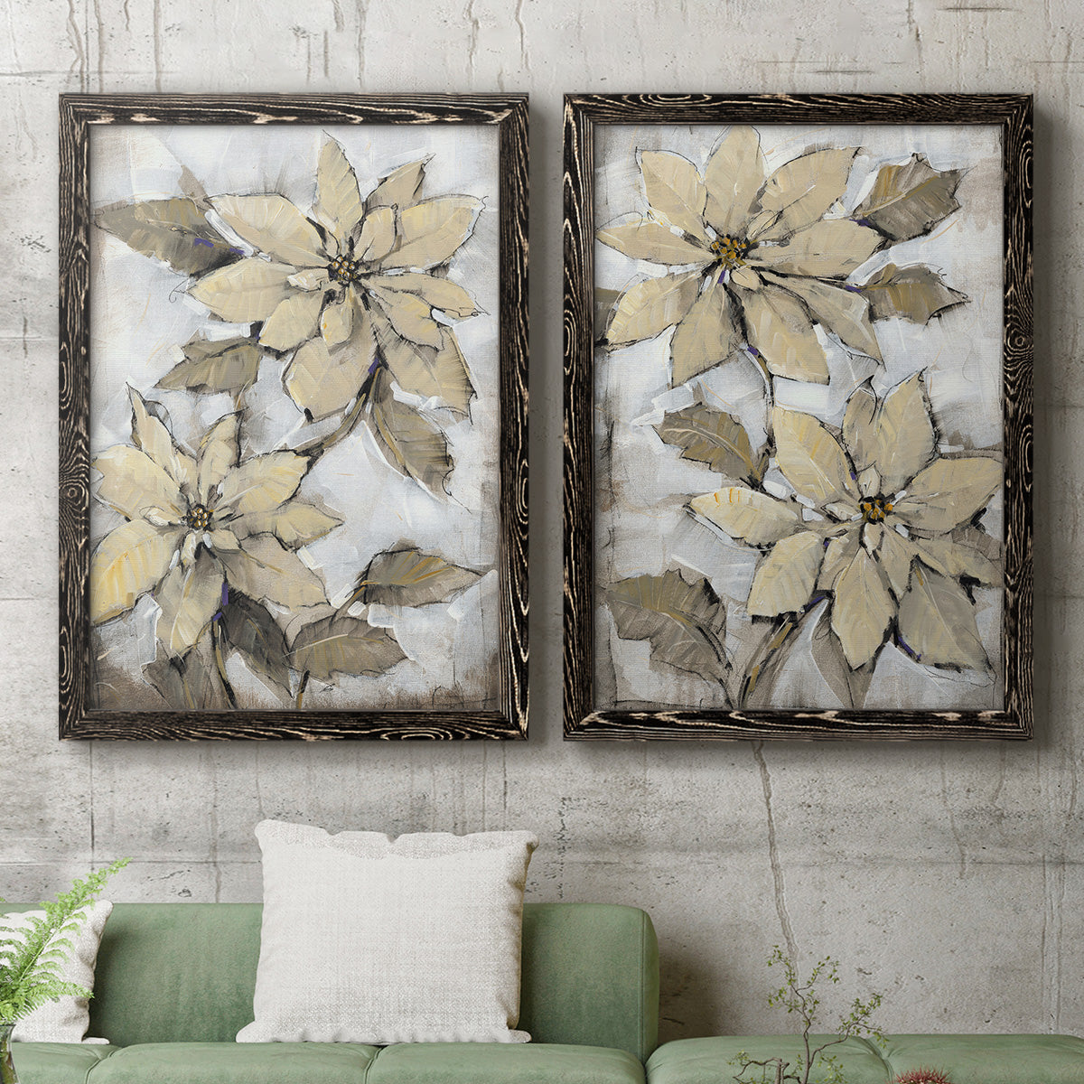 Poinsettia Study I - Premium Framed Canvas - Ready to Hang
