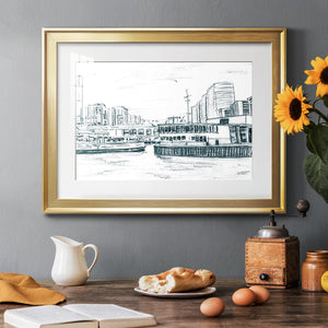 Ferryboats III - Modern Framed Art Print