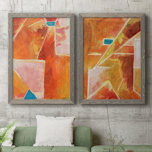 Primary Connection V - Barnwood Framed Canvas Set