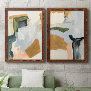 Palette Meld I - Barnwood Framed Canvas Set
