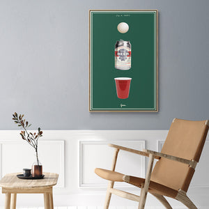 Fig. A: Party - Framed Premium Gallery Wrapped Canvas L Frame - Ready to Hang