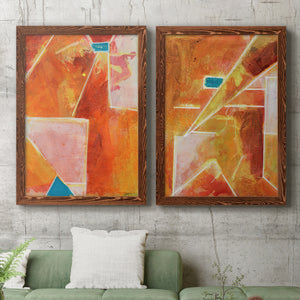 Primary Connection V - Barnwood Framed Canvas Set