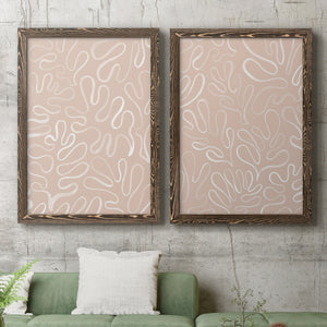 Matisse Pieces III - Barnwood Framed Canvas Set