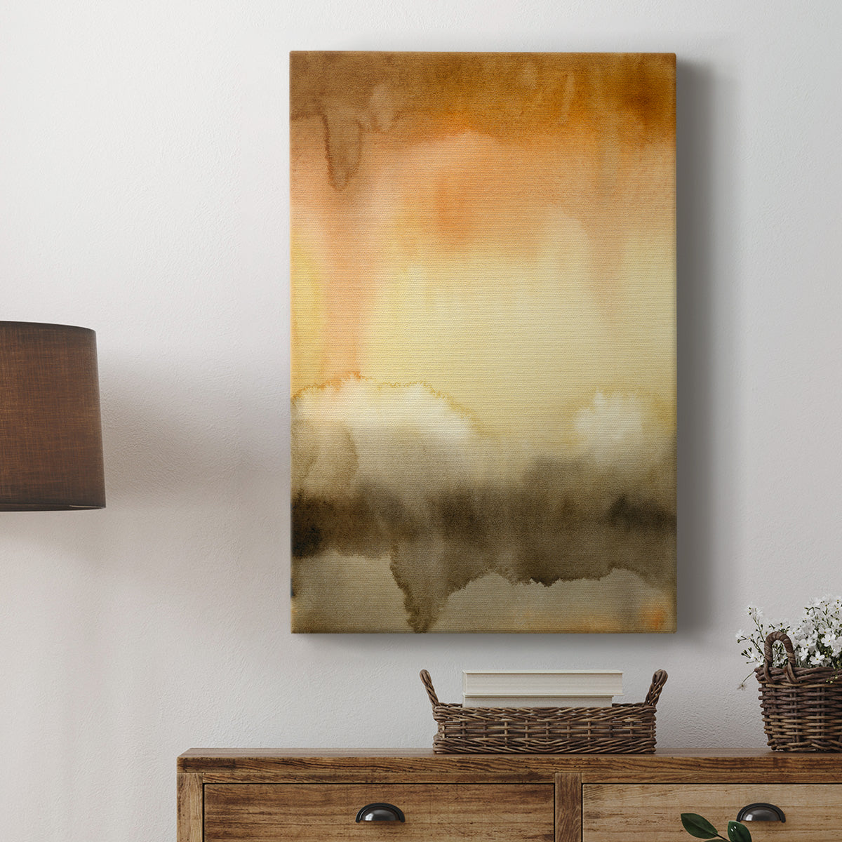 Sunset Windowpane II Premium Gallery Wrapped Canvas - Ready to Hang