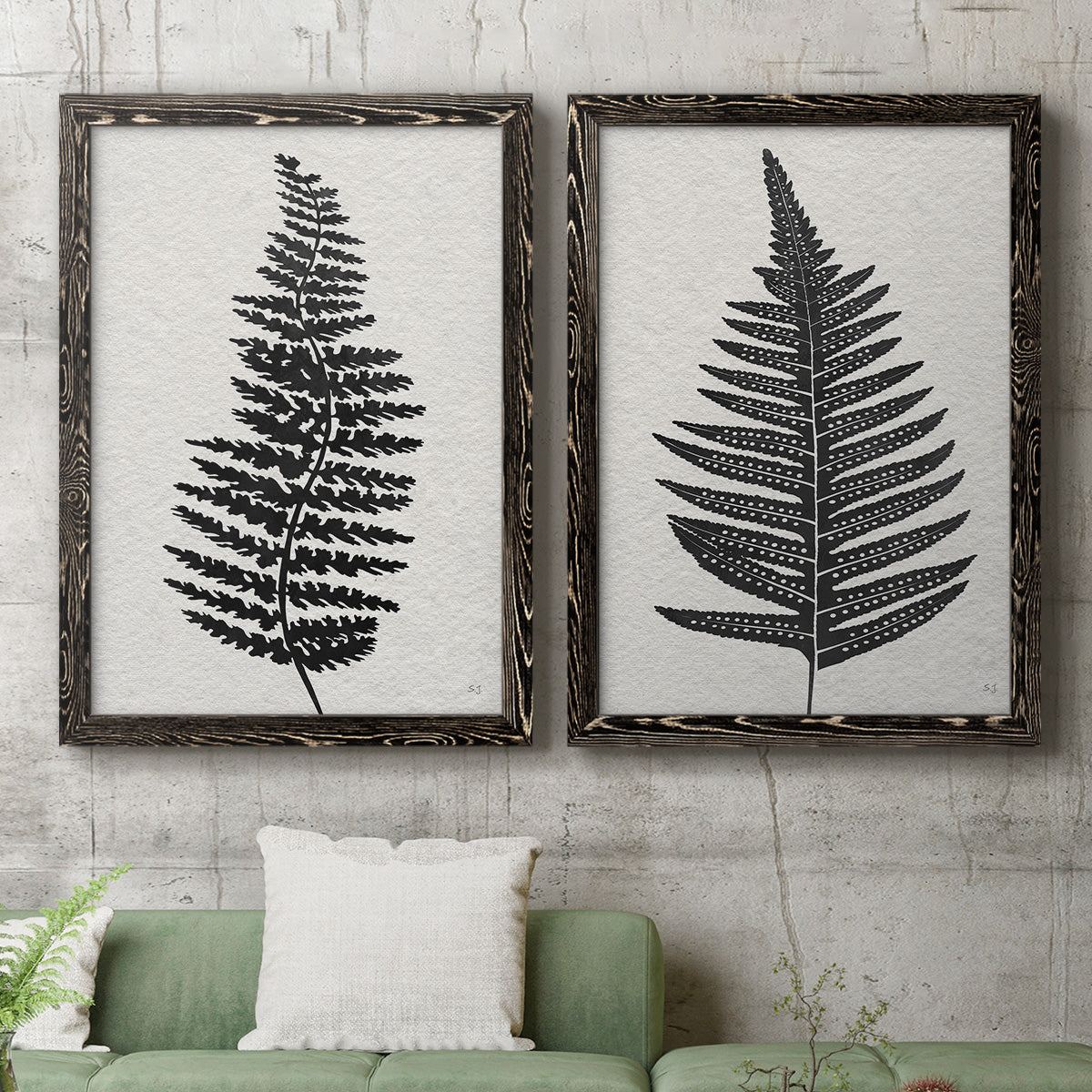 Forest Fern III - Premium Framed Canvas 2 Piece Set - Ready to Hang