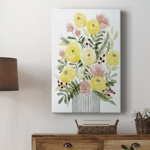 Blush Bouquet I Premium Gallery Wrapped Canvas - Ready to Hang