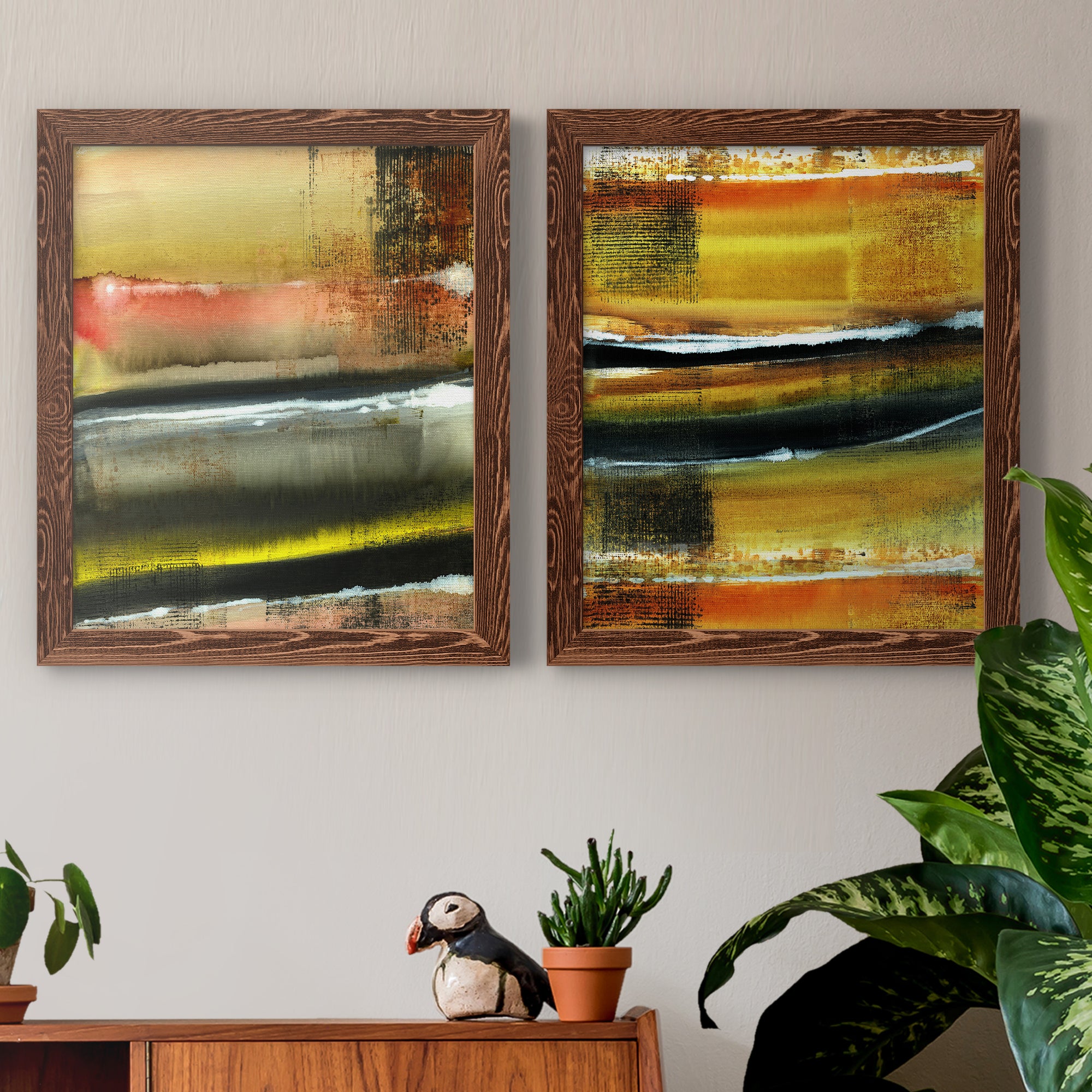 Desert Night I- Premium Framed Canvas in Barnwood - Ready to Hang