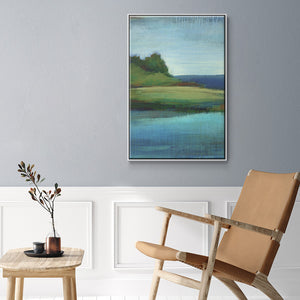 Silent Lakeside I - Framed Premium Gallery Wrapped Canvas L Frame - Ready to Hang