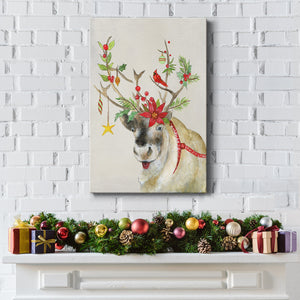 Playful Reindeer II - Gallery Wrapped Canvas