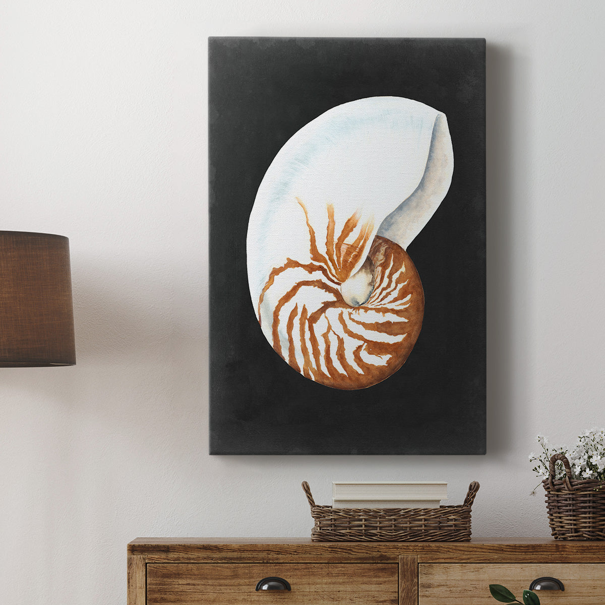 Graphic Nautilus Premium Gallery Wrapped Canvas - Ready to Hang