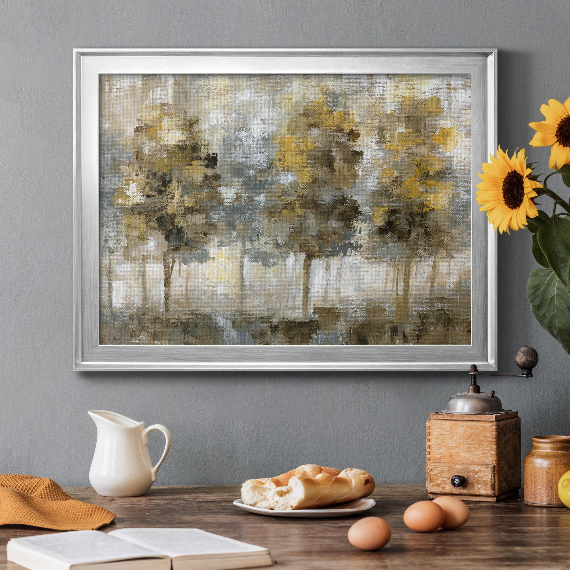 Linen Trees Premium Classic Framed Canvas - Ready to Hang