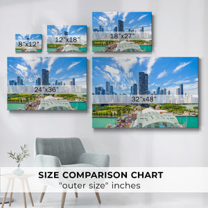 Chicago Navy Pier Aerial - Gallery Wrapped Canvas