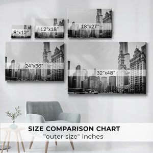 Black and White Chicago - Gallery Wrapped Canvas