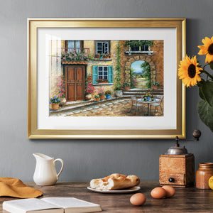 Tuscan Courtyard - Modern Framed Art Print