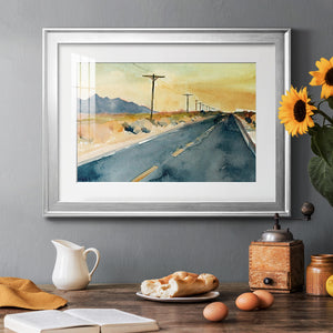 Deserted Highway II - Modern Framed Art Print
