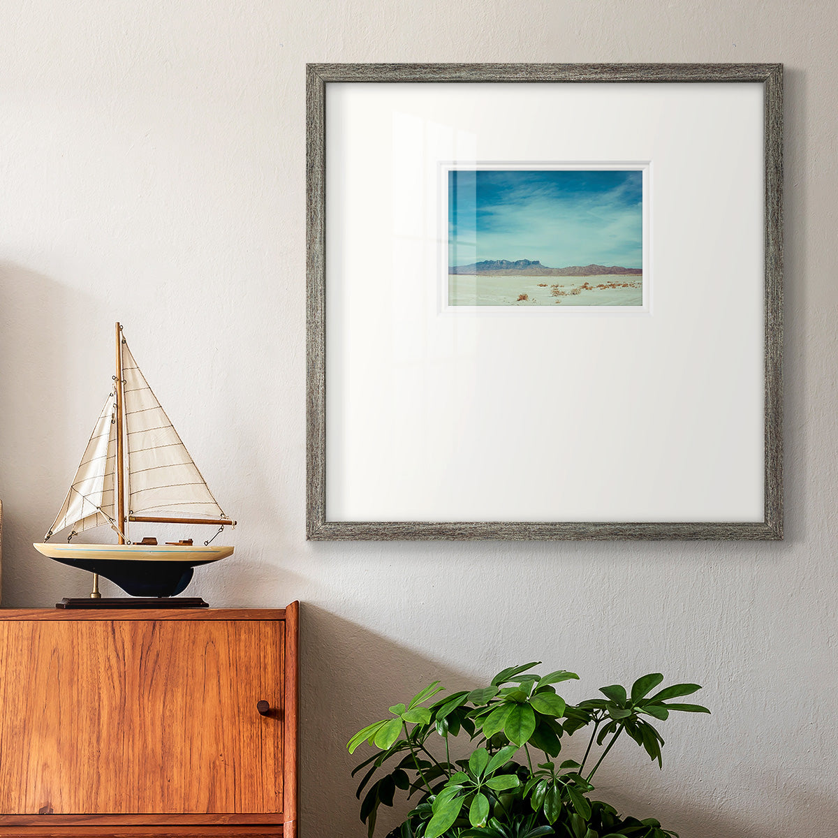 Salt Flat Walk II Premium Framed Print Double Matboard