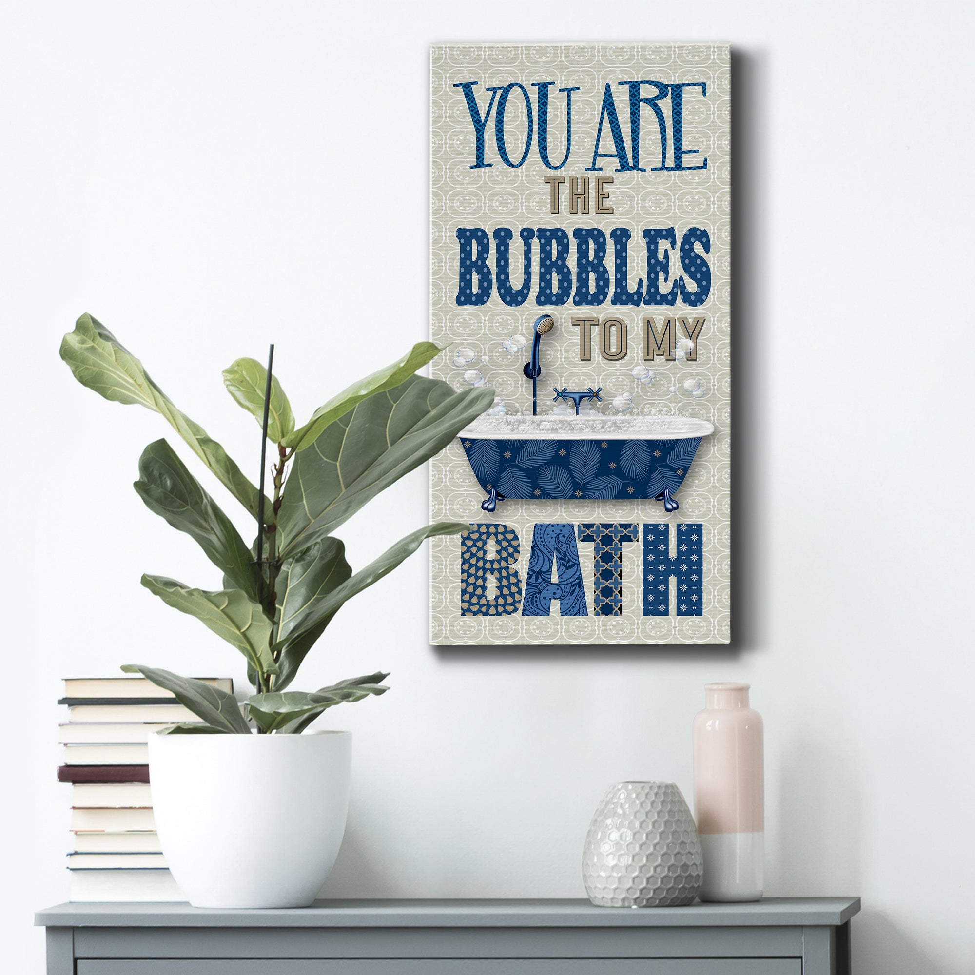 Bubbles to My Bath - Premium Gallery Wrapped Canvas - Ready to Hang