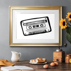 Cassette Sketch - Modern Framed Art Print