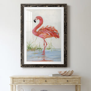 Flamingo II - Barnwood Framed Art Print