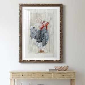 Sunday Best Hen - Barnwood Framed Art Print