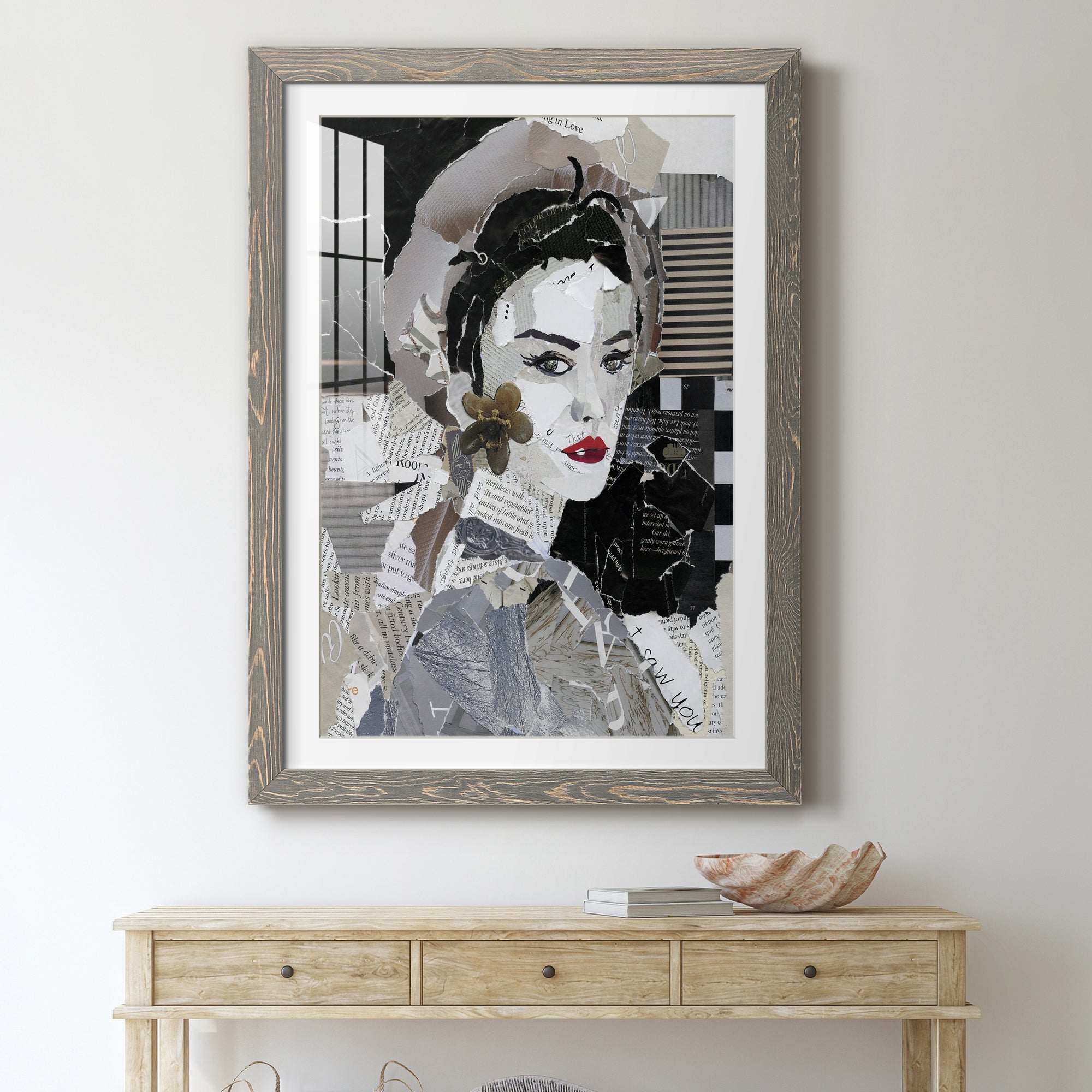 Runway Pause - Barnwood Framed Art Print