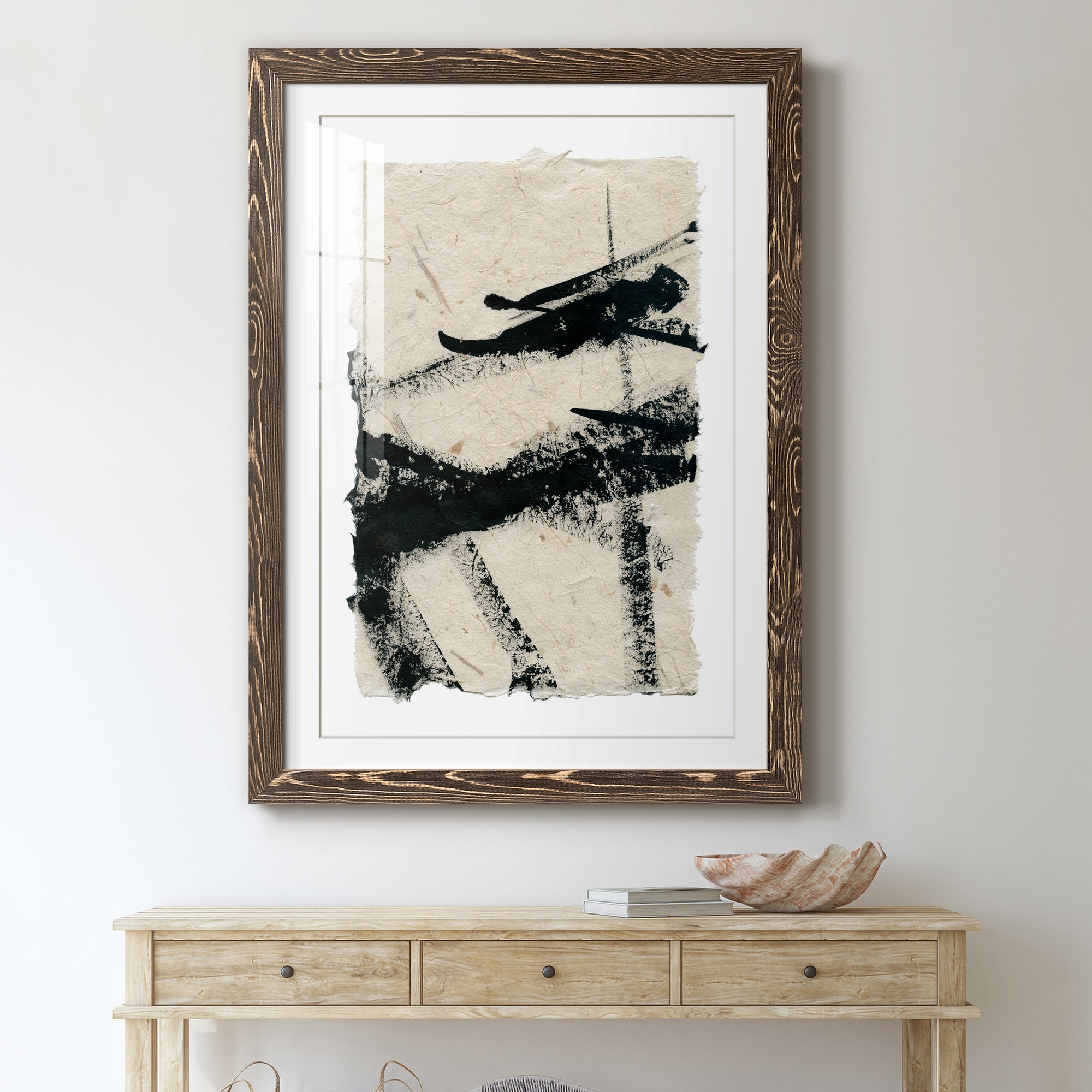 Lines Crossed II - Premium Framed Print - Distressed Barnwood Frame - Ready to Hang