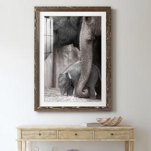Family Moment - Barnwood Framed Art Print
