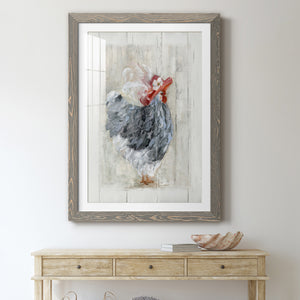 Sunday Best Hen - Barnwood Framed Art Print