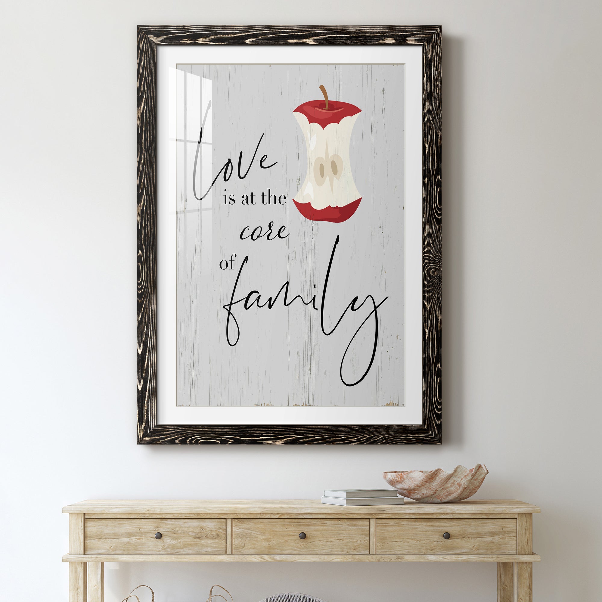 Core of Family - Premium Framed Print - Distressed Barnwood Frame - Ready to Hang