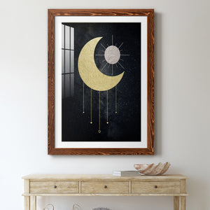 Jeweled Moon - Premium Framed Print - Distressed Barnwood Frame - Ready to Hang
