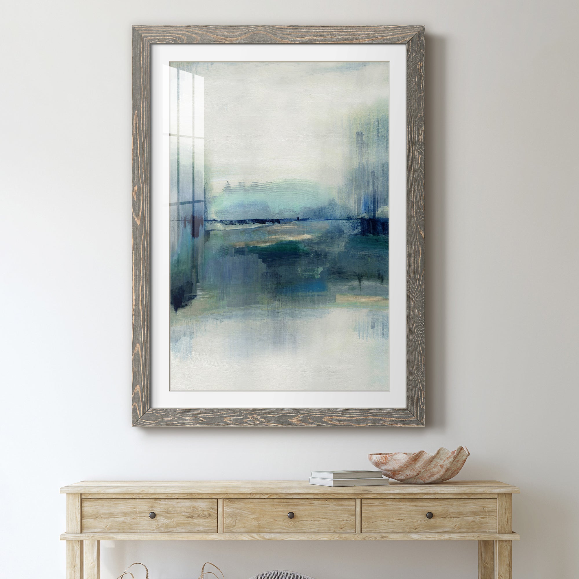 Indigo Meadow - Premium Framed Print - Distressed Barnwood Frame - Ready to Hang