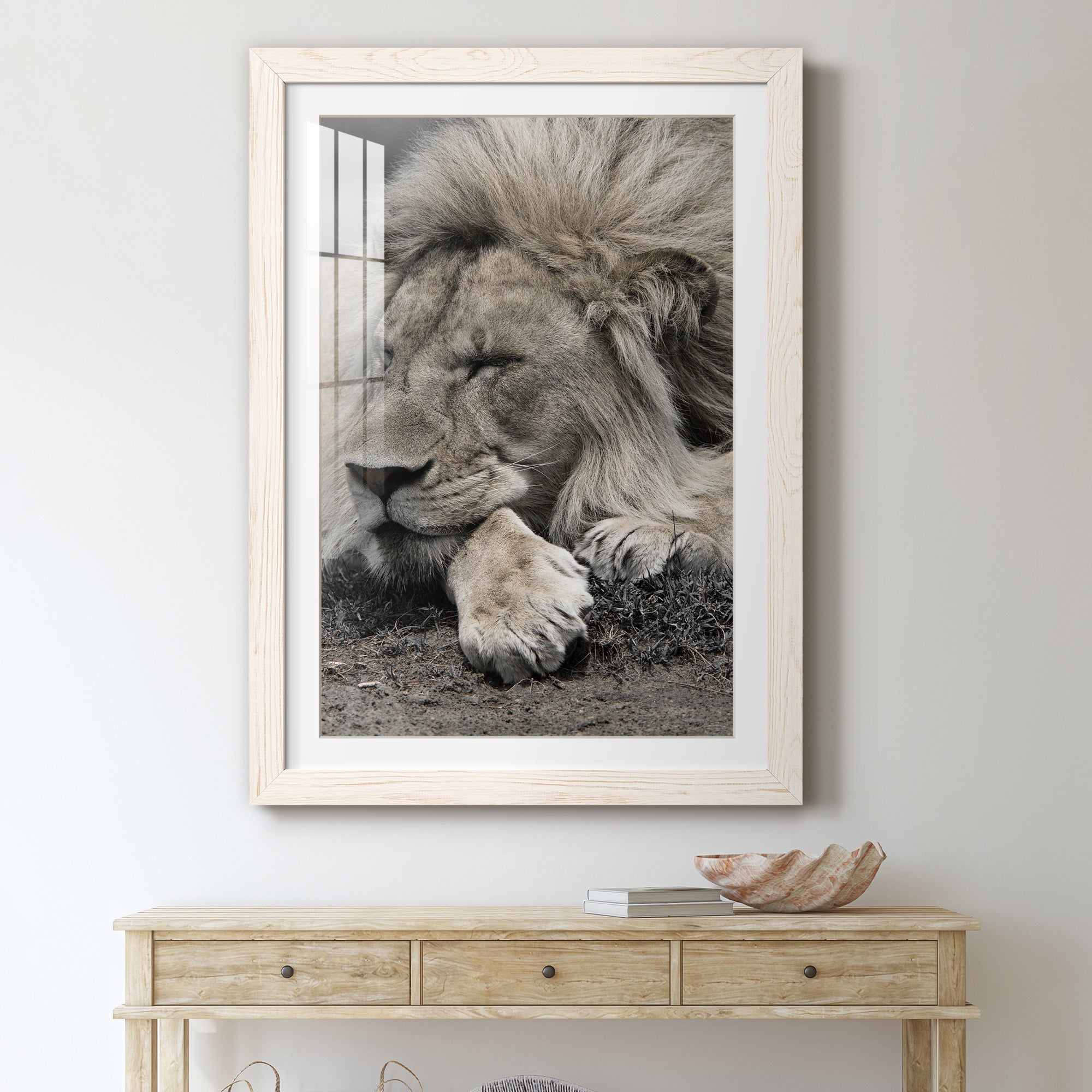 Sleepy Afternoon in Masai Mara - Barnwood Framed Art Print