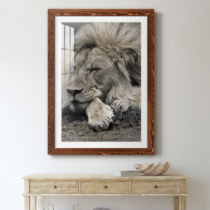Sleepy Afternoon in Masai Mara - Barnwood Framed Art Print