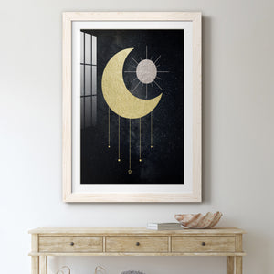 Jeweled Moon - Premium Framed Print - Distressed Barnwood Frame - Ready to Hang